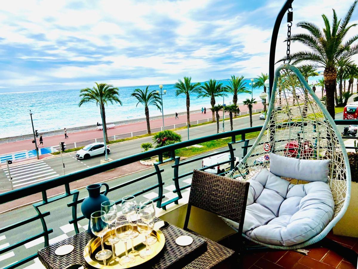 Endless Stunning Mediterranean Sea Views Promenade Des Anglais Nice Bagian luar foto